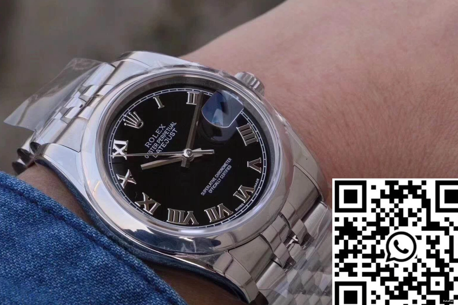 Rome 116234 36mm Time Factory AR Scale Black Datejust Rolex Dial 0521